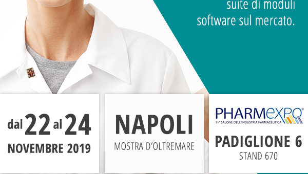 Siamo a Napoli dal 22 al 24 Novembre per Pharmexpo